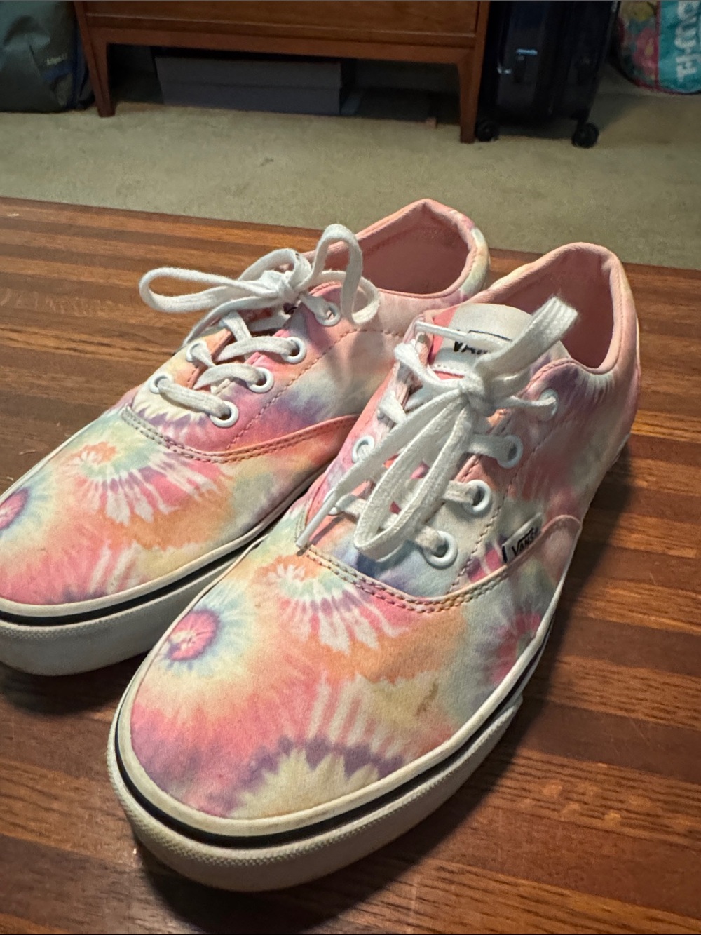 Vans Pastel Tie-Dye Canvas Low-Top Sneakers - Pink, Purple, Blue, Yellow